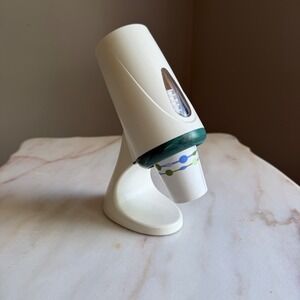 Vintage Dixie Bathroom Cup Dispenser Countertop 3oz Paper Cup Holder Cream Green